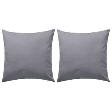 Vidaxl Zunanje blazine 2 kosa 45x45 cm sive