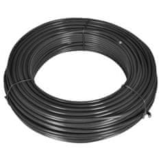 Vidaxl Vezna žica za ograjo 80 m 2,1/3,1 mm 1 jeklo sive barve