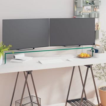 Vidaxl vidaXL Stekleno stojalo za monitor/TV 110x30x13 cm