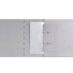 Vidaxl Set 20 kosov ograde iz fleksibilnega pocinkanega jekla 100 x 15 cm