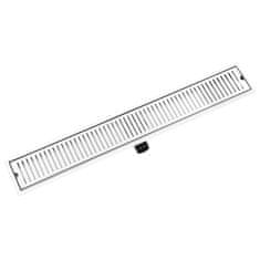 Vidaxl Kanaleta za tuš z režami 93x14 cm nerjaveče jeklo