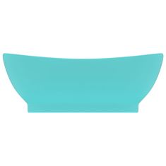 Vidaxl Razkošen umivalnik ovalen mat svetlo zelen 58,5x39 cm keramika