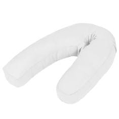 Vidaxl Nosečniški vzglavnik J-oblike 54x(36-43) cm bel