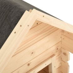 Vidaxl Pasja uta 120x70x100,6 cm trdna borovina 14 mm
