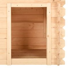 Vidaxl Pasja uta 120x70x100,6 cm trdna borovina 14 mm