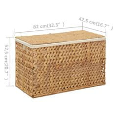Vidaxl Košara za perilo 82x42,5x52,5 cm vodna hijacinta