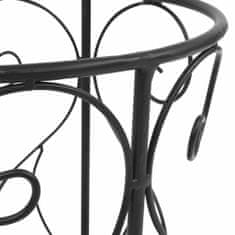 Greatstore Stojalo za dežnike starinski stil kovinsko 26x46 cm črne barve
