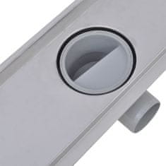 Vidaxl Kanaleta za tuš 2 kosa 630x140 mm nerjaveče jeklo