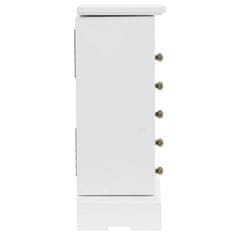 Vidaxl Omarica za nakit z ogledalom MDF 25x13,5x34 cm