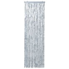 Vidaxl Zavesa proti mrčesu iz šenilje 56x185 cm bela in siva