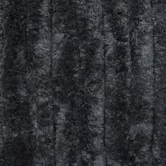 Greatstore Zavesa proti mrčesu iz šenilje 56x185 cm antracitna
