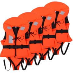 Vidaxl Otroški rešilni jopič 4 kosi 100 N 10-20 kg