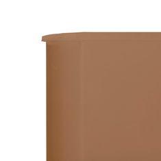 Vidaxl 5-panelni vetrobran tkanina 600x160 cm taupe