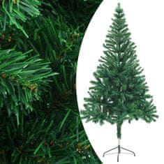Vidaxl Umetna novoletna jelka s stojalom 150 cm 380 vejic