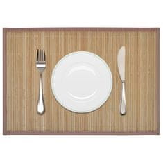 Vidaxl Bambusov pogrinjek 6 kosov 30x45 cm rjave barve
