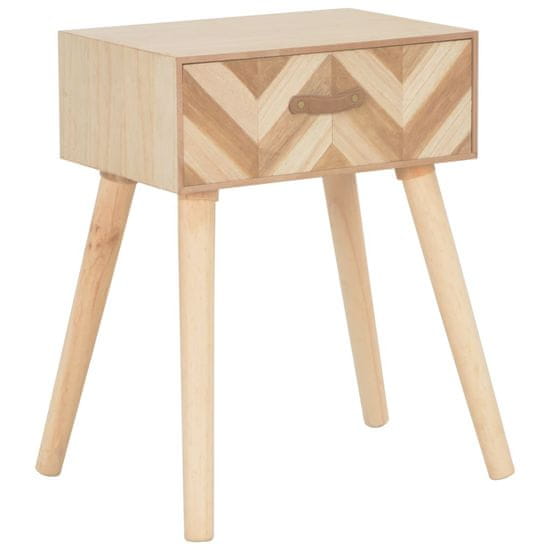 shumee Nočna omarica s predalom 44x30x58 cm trden les