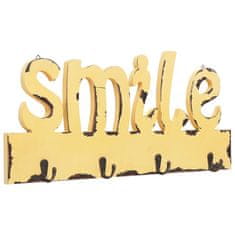 Vidaxl Stenski obešalnik za plašče SMILE 50x23 cm