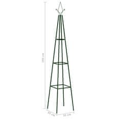 Vidaxl Vrtno stojalo za vzpenjavke 2 kosa črno 35x35x195 cm železo