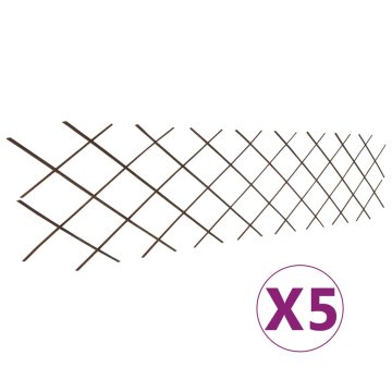 Vidaxl Mrežaste ograje iz vrbe 5 kosov 180x60 cm