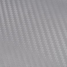 shumee Folia za avto karbonska vlakna vinil 3D srebrna 152 x 500 cm