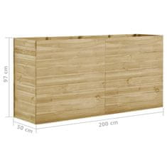 Vidaxl Visoka greda 200x50x97 cm impregnirana borovina