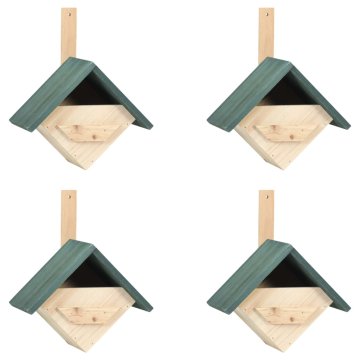 shumee vidaXL Ptičje hišice 4 kosi 24x16x30 cm les jelke