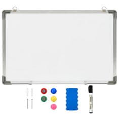 Vidaxl Magnetna piši-briši tabla bela 60x40 cm jeklo