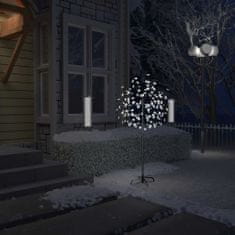 Greatstore Božično drevesce s 120 LED lučkami češnjevi cvetovi 150 cm