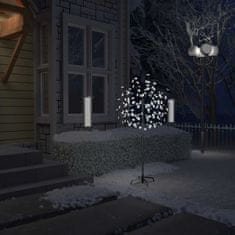 Vidaxl Božično drevesce s 120 LED lučkami češnjevi cvetovi 150 cm