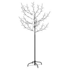 Vidaxl Božično drevesce s 120 LED lučkami češnjevi cvetovi 150 cm