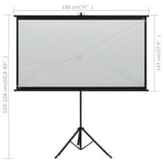 Vidaxl Projekcijsko platno s trinožnim stojalom 90" 4:3