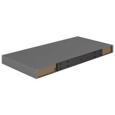 Vidaxl Stenske police 2 kosa visok sijaj sive 50x23,5x3,8 cm MDF