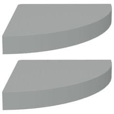 Vidaxl Kotne police 2 kosa sive 25x25x3,8 cm MDF