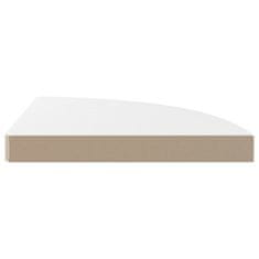 Vidaxl Kotna polica visok sijaj bela 35x35x3,8 cm MDF
