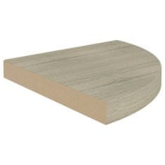 Vidaxl Kotna polica barva hrasta 35x35x3,8 cm MDF