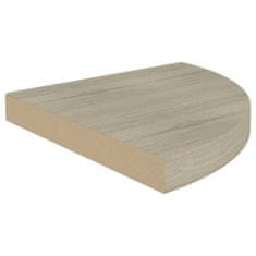 Vidaxl Kotne police 2 kosa barva hrasta 35x35x3,8 cm MDF