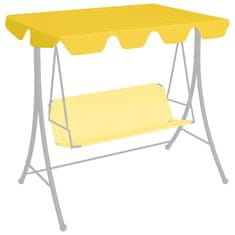 Vidaxl Streha za vrtno gugalnico rumena 188/168x110/145 cm