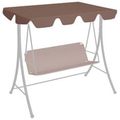 Vidaxl Streha za vrtno gugalnico rjava 188/168x110/145 cm