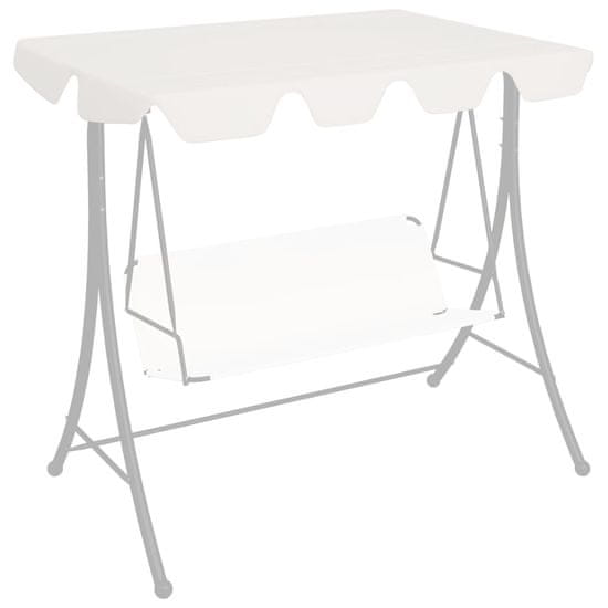 Vidaxl Streha za vrtno gugalnico bela 188/168x110/145 cm
