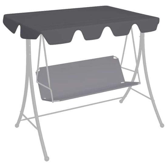 Vidaxl Streha za vrtno gugalnico antracitna 150/130x70/105 cm