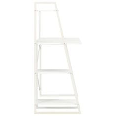 Vidaxl Pisalna miza s policami bela 102x50x117 cm