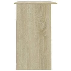 Vidaxl Pisalna miza s predali sonoma hrast 110x50x76 cm iverna plošča