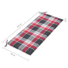Vidaxl Vrtna klop z blazino 120 cm trden akacijev les