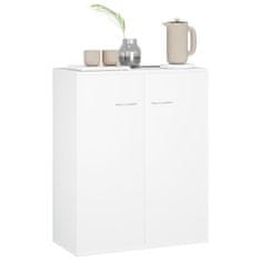 Vidaxl Komoda bela 60x30x75 cm iverna plošča