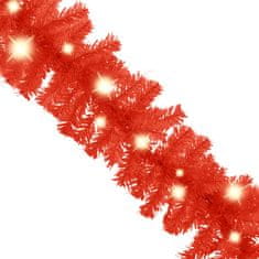 Vidaxl Božična girlanda z LED lučkami 10 m rdeča
