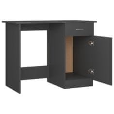 Vidaxl Pisalna miza siva 100x50x76 cm iverna plošča