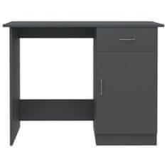 Vidaxl Pisalna miza siva 100x50x76 cm iverna plošča