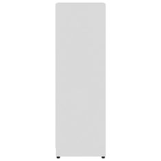 Greatstore Kopalniška omarica visok sijaj bela 30x30x95 cm iverna plošča