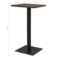 Vidaxl Bistro miza temno pepelnata 60x60x107 cm