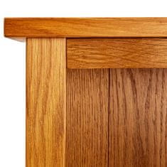 Vidaxl Knjižna omara 4-nadstropna 45x22x110 cm trdna hrastovina